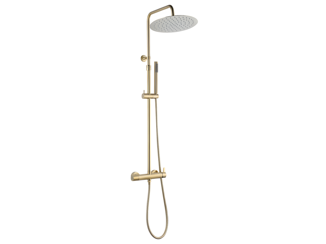 vente unique Delice II colonne de douche mécanique or brossé 300 - Essebagno