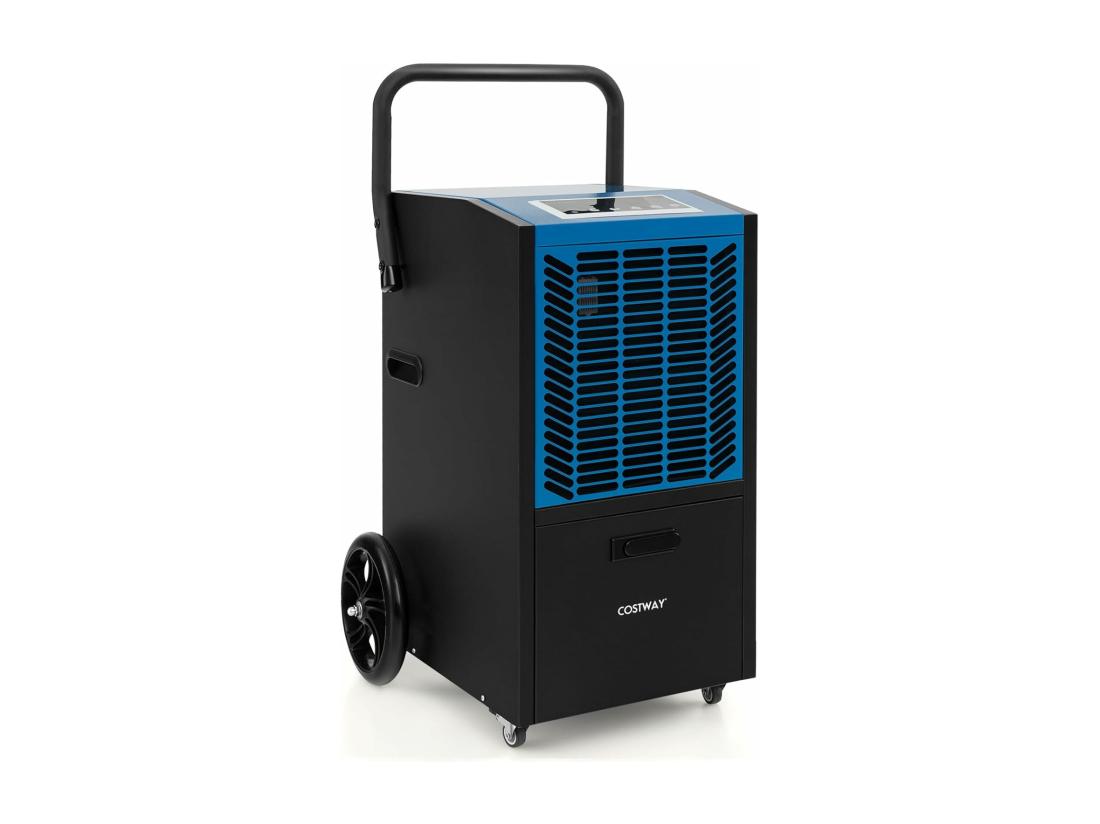 vente unique Déshumidificateur Professionnel 66L/Jour Déshumidificateur Industriel avec Pompe et Tuyau de Vidange jusqu'à 418 m² Minuterie 24 H (Bleu)