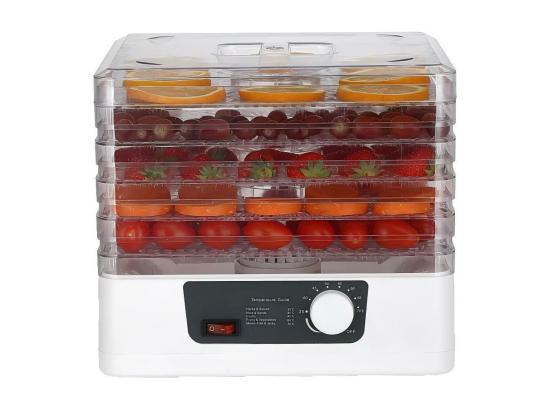 vente unique Déshydrateur à aliments 5 plateaux 30-70°C séchoir alimentaire 350 W pour sécher toutes sortes de légumes fruits - 32x32x26.5 cm
