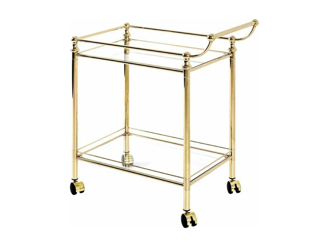 vente unique Desserte de Cuisine Design "Laitonné" 78cm Or