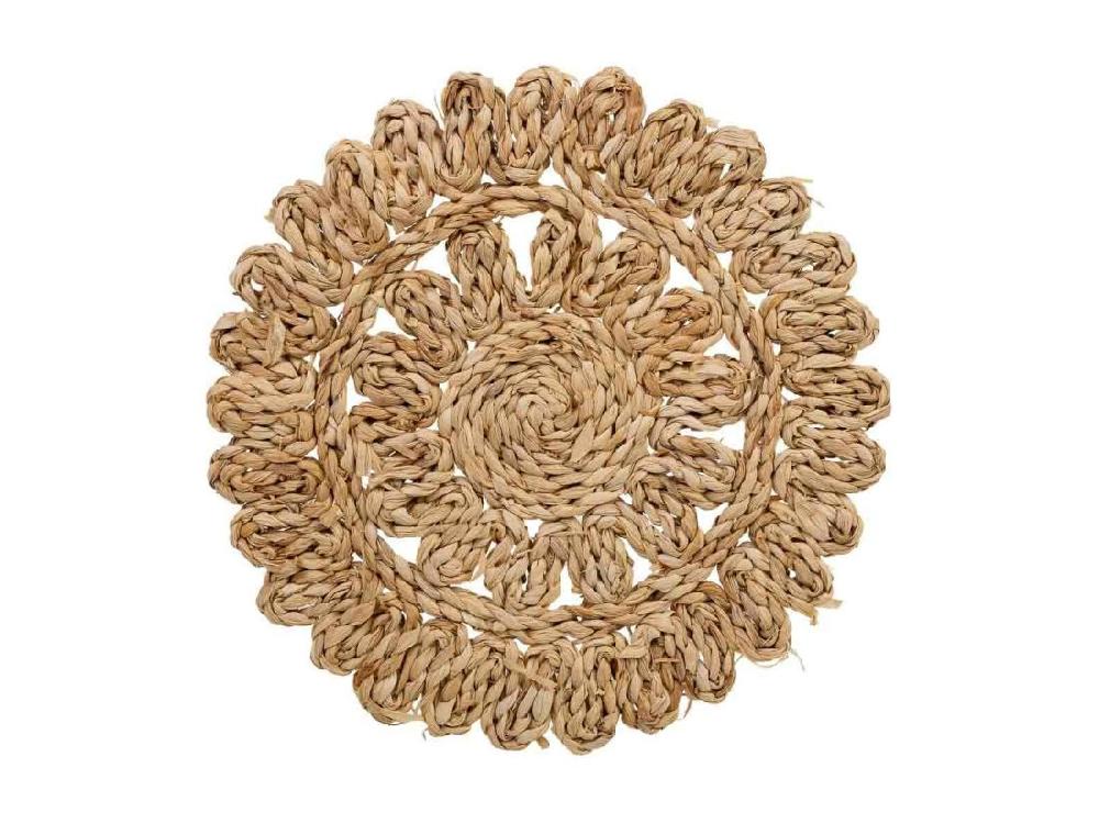 vente unique Dessous de plat en fibre naturelle marron 50x35x1 5h cm