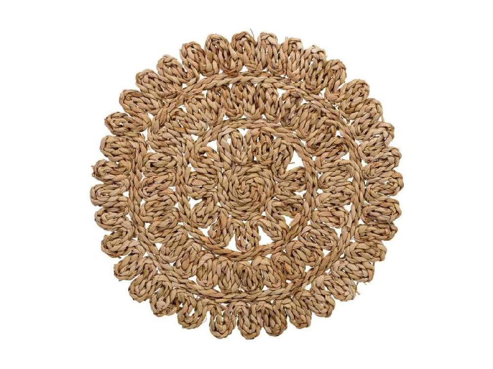 vente unique Dessous de plat en fibre naturelle marron 50x35x1 5h cm