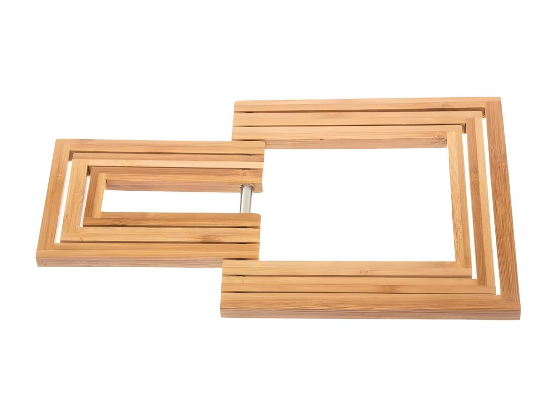 vente unique Dessous de plat extensible - 19 x 19 x 1 cm - Bambou