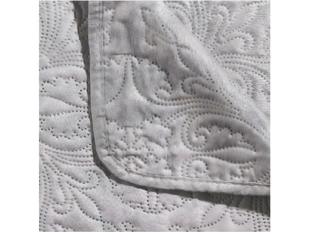 Vente Unique Dessus De Lit Taupe Motif Arabesque 240 X 260 Avec 2 Taies
