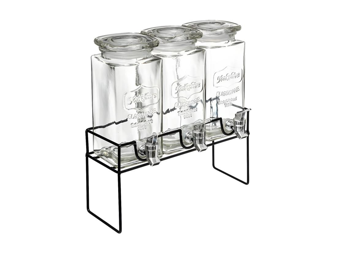 Vente Unique Distributeur De Boisson "Modern Wood" 36cm Transparent