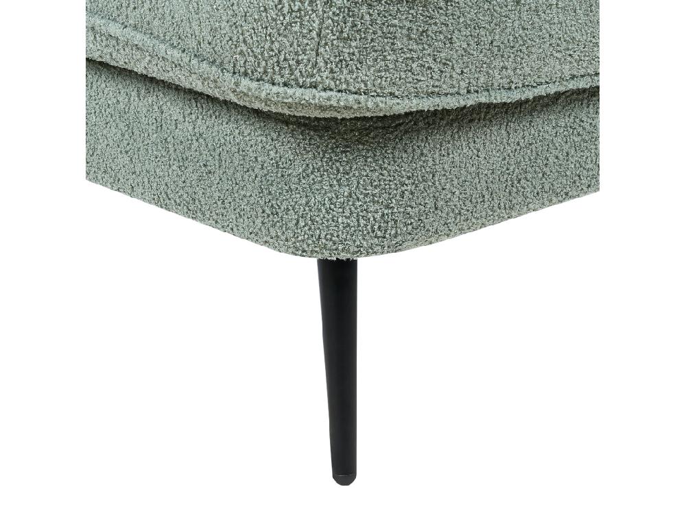 Vente Unique Divan Côté Droite En Bouclé Vert ALLIER