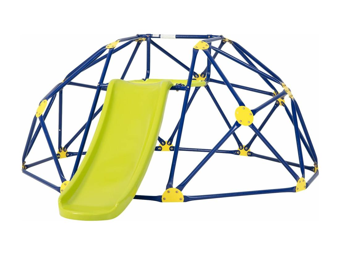 vente unique Dôme d'escalade Enfants avec Toboggan/Cage d'escalade avec Coussin en Tissu et velours-Charge 180kg/Aire de Jeux Extérieure et Intérieure pour Garçons et Filles de 3 à 10 Ans