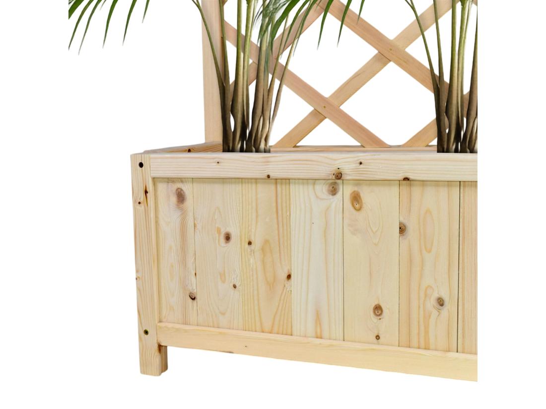 Vente Unique Dorothy - Jardinière En Bois De Cèdre Imprégné Avec Espalier H180 Cm