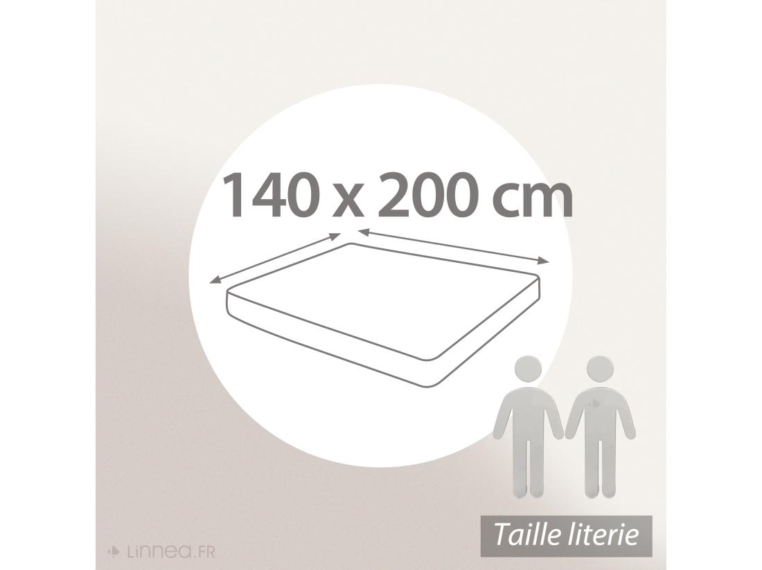 Vente Unique Drap Housse 140x200 Cm Coton Issu De L'agriculture Biologique SILLA Marine