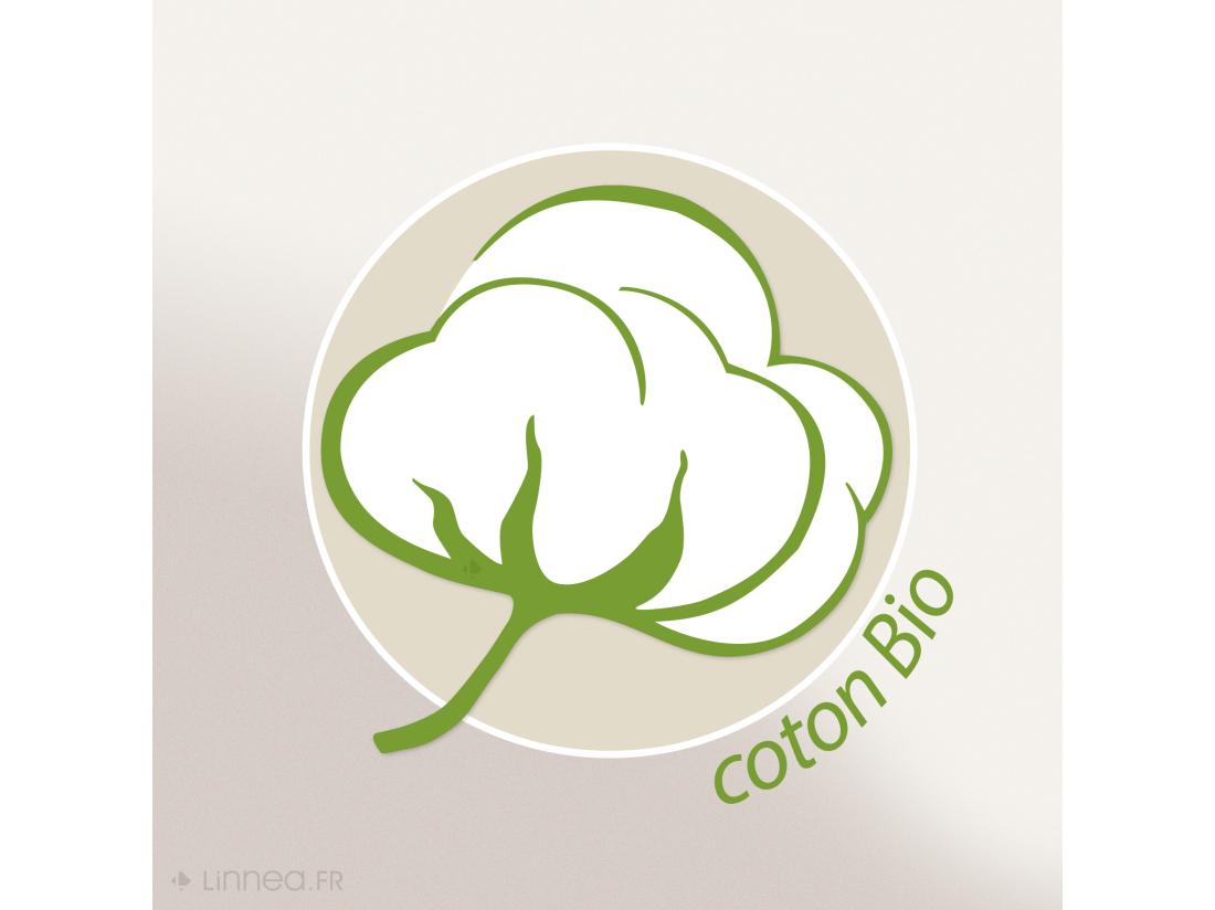 Vente Unique Drap Housse 140x200 Cm Coton Issu De L'agriculture Biologique SILLA Marine
