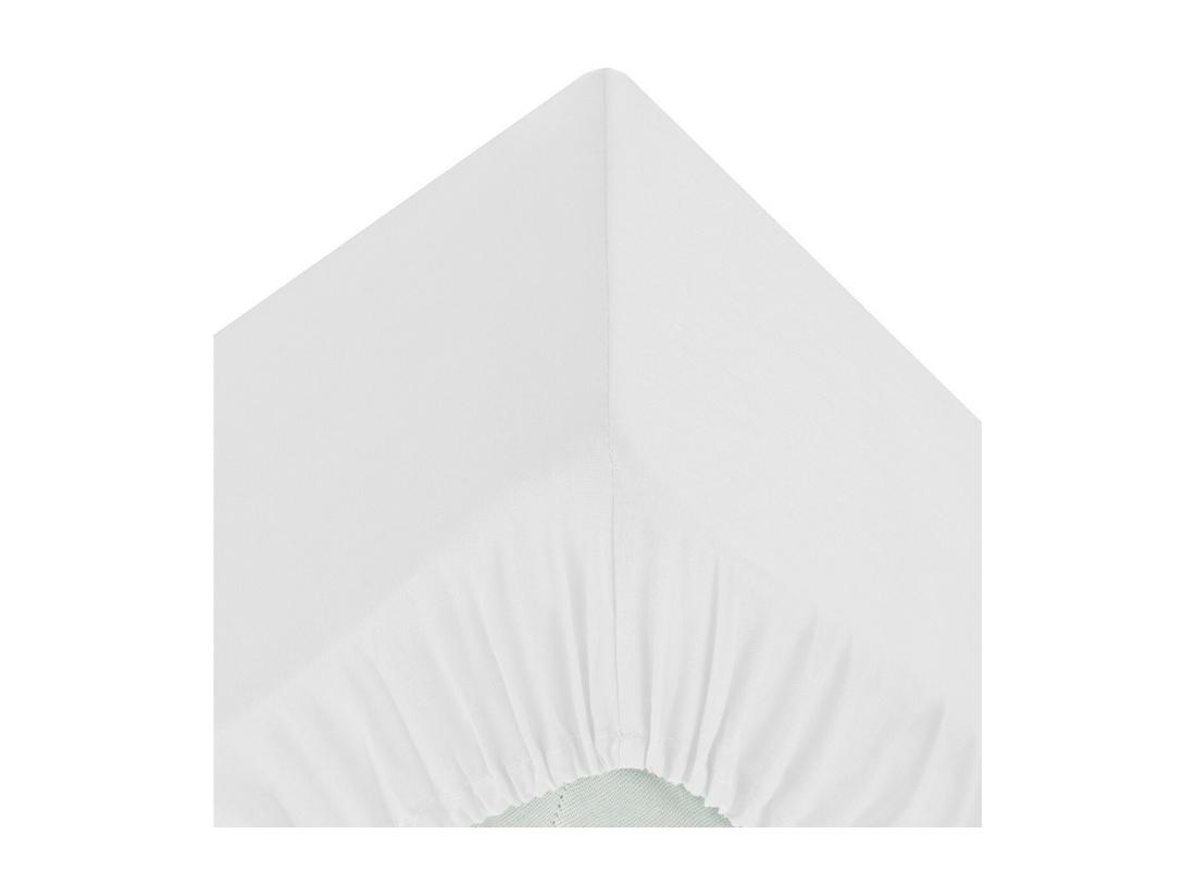 Vente Unique Drap Housse 2 Personnes "Percale" 160x200cm Blanc