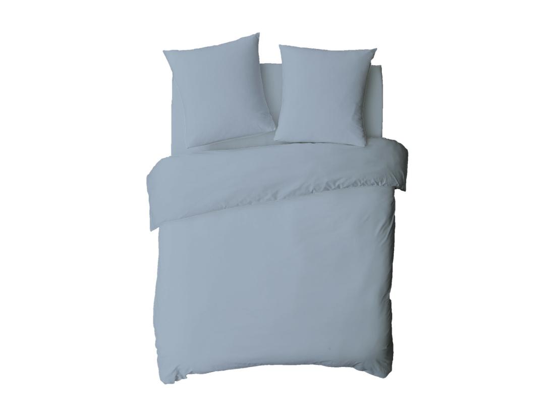 Vente Unique Drap Housse En Coton 57 Fils Uni Bonnet 25cm Nuage 160x200cm