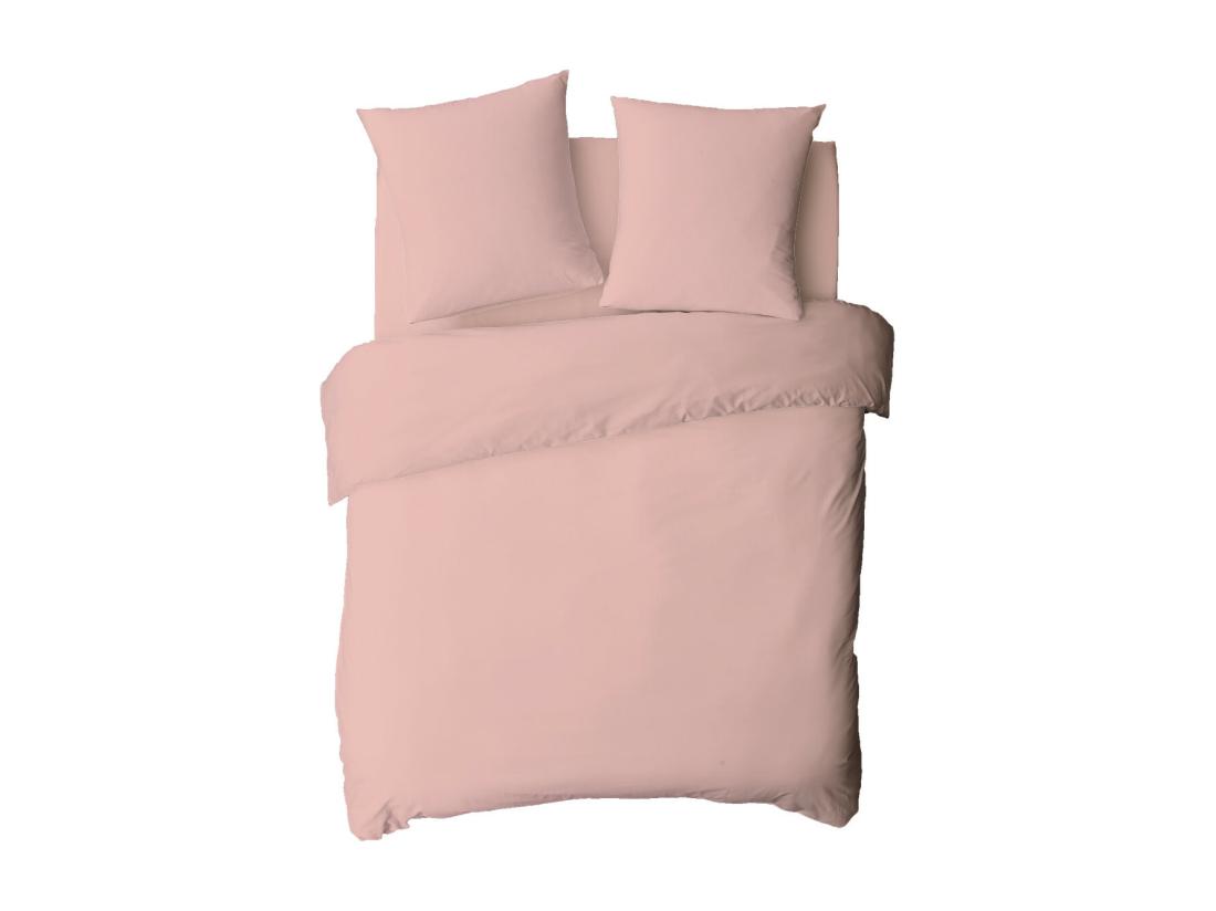 Vente Unique Drap Housse En Coton 57 Fils Uni Bonnet 25cm Rose 180x200cm
