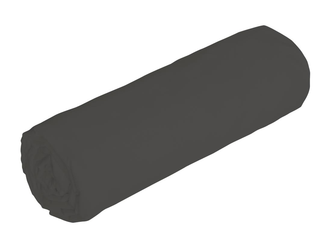 vente unique Drap housse en satin 108 fils/cm² - 140 x 190 cm - Bonnet 30 cm - Gris anthracite - TALORA de PALACIO