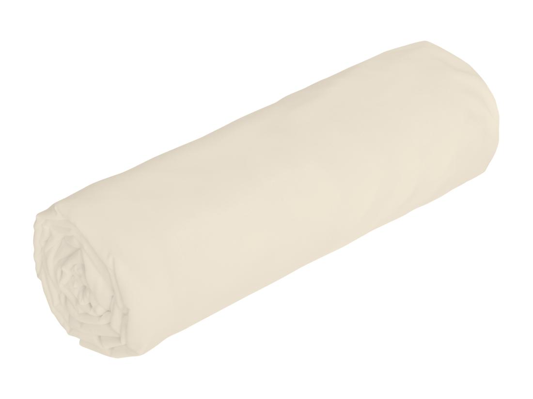 vente unique Drap housse en satin 108 fils/cm² - 140 x 190 cm - Bonnet 30 cm - Beige - TALORA de PALACIO