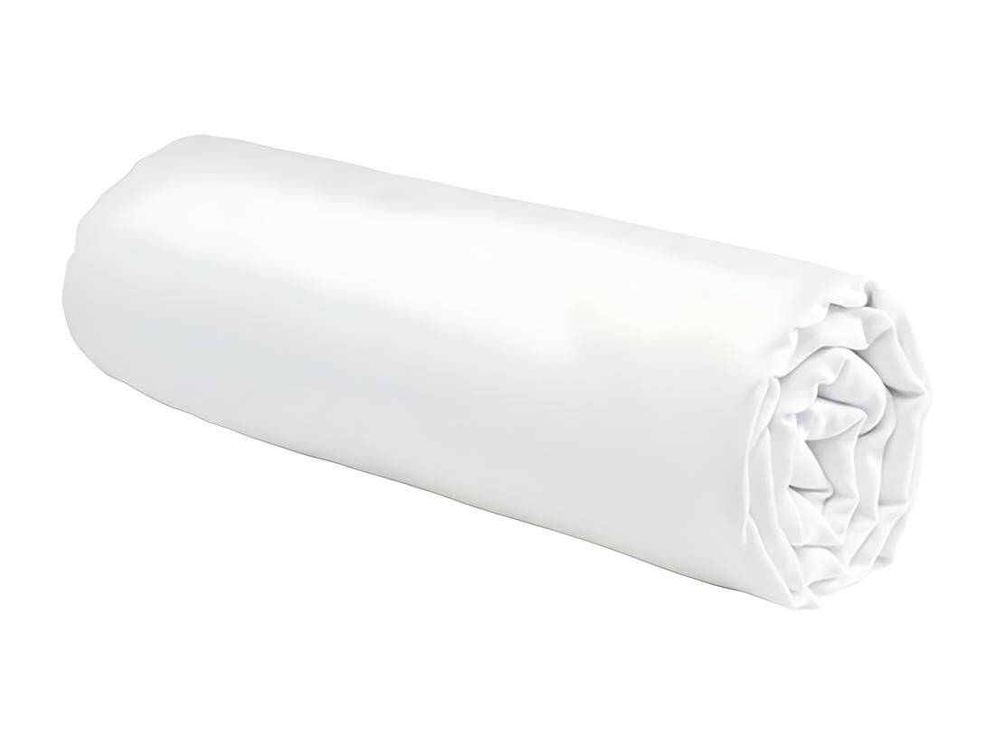Vente Unique Drap Housse Uni En Coton 57 Fils Blanc 90x190cm