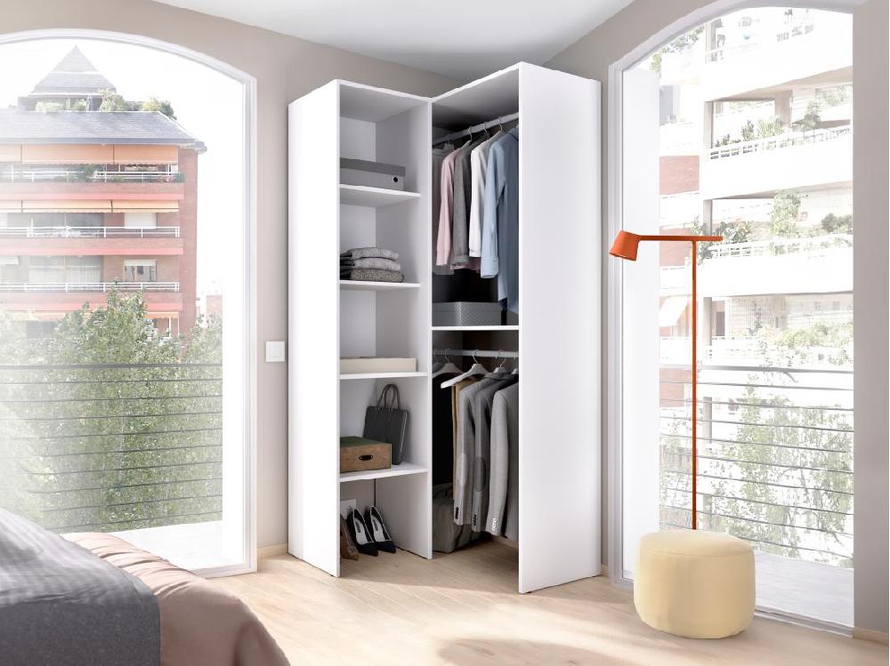 vente unique Dressing d'angle - L79 cm - Blanc - FERDINAND