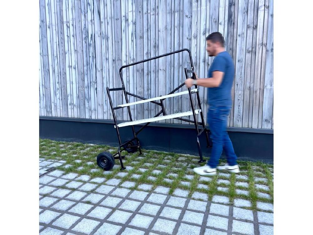 Vente Unique Echafaudage Roulant Et Pliant Sur Deux Niveaux - Mobile. 2 Roues. L140x L78 X H135cm Ouvert. Poids Supporté 150 Kgs