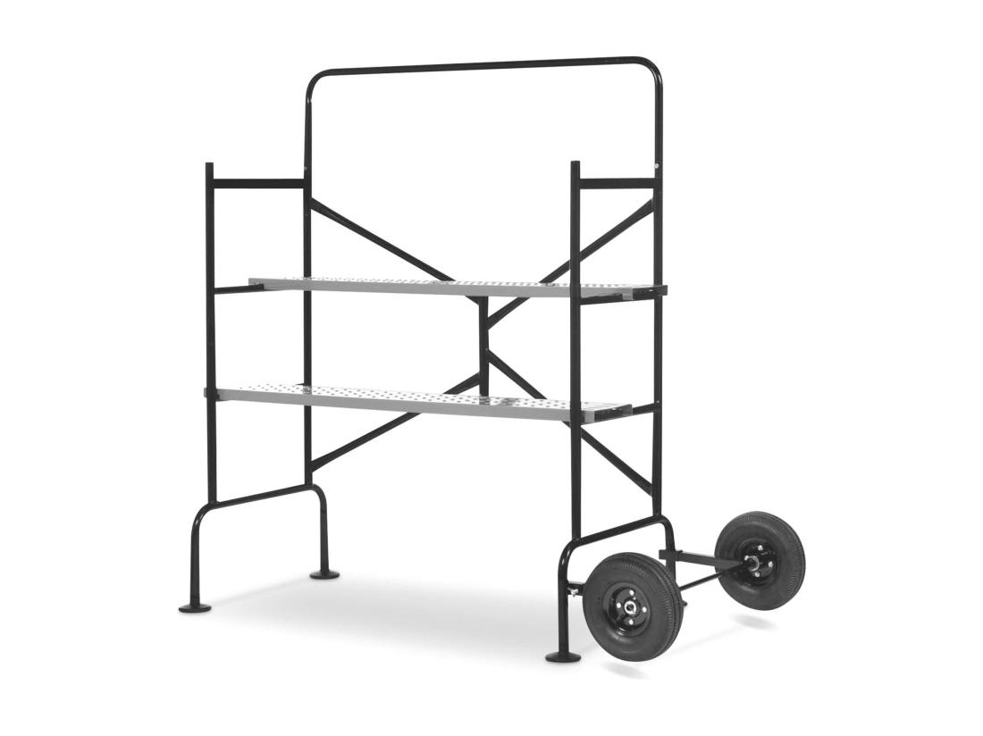 Vente Unique Echafaudage Roulant Et Pliant Sur Deux Niveaux - Mobile. 2 Roues. L140x L78 X H135cm Ouvert. Poids Supporté 150 Kgs