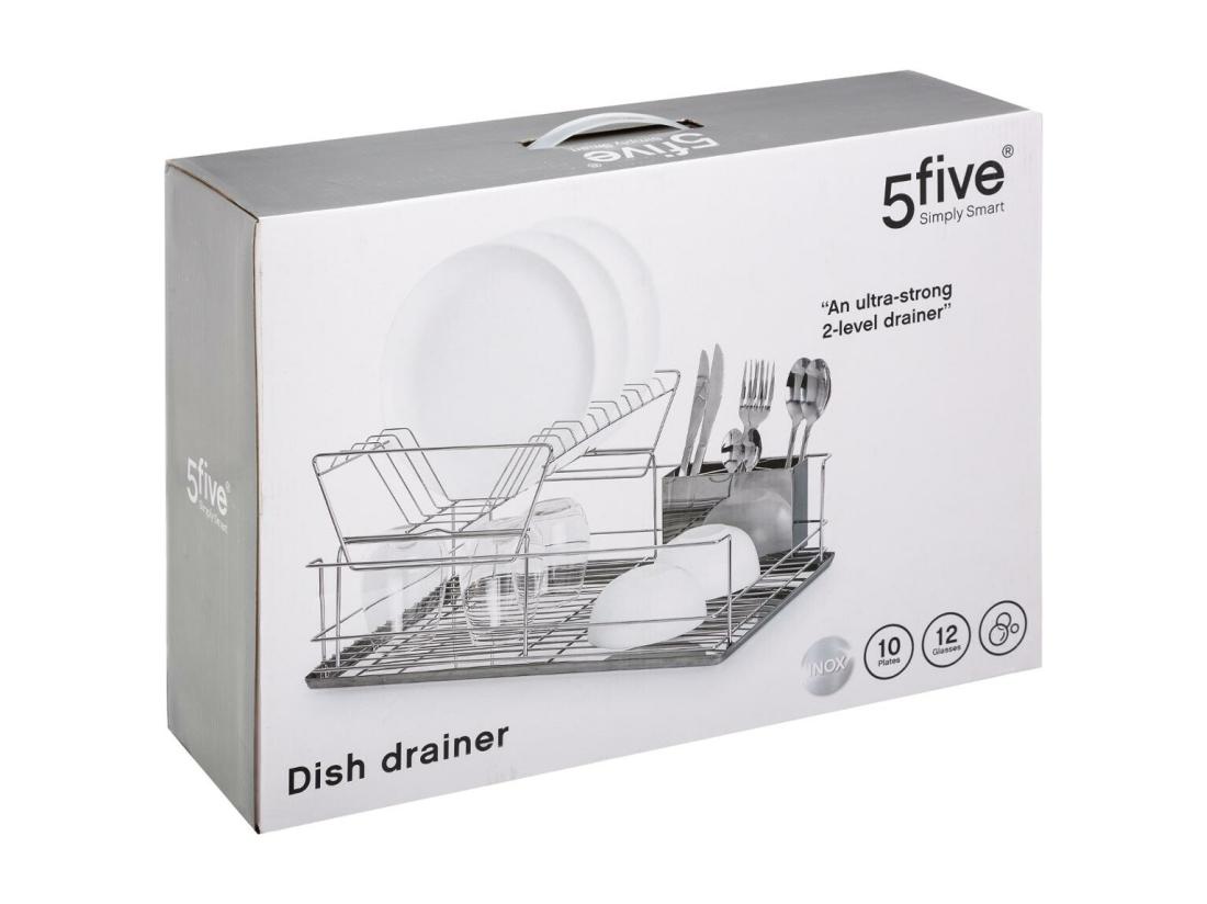 Vente Unique Egouttoir 2 Niveaux - 47 X 32 X 24 Cm - Inox - Cuisine