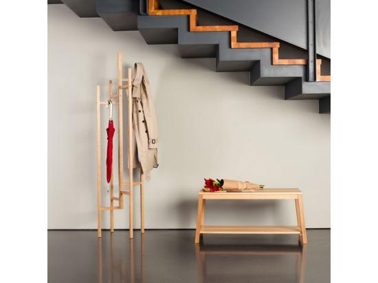 Vente Unique Eigen - Porte-manteaux Design Bois Massif - Bois Clair