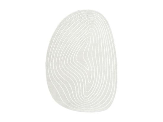 Vente Unique Elliott I - Tapis Contemporain De Forme Organique - Écru - 160x230cm