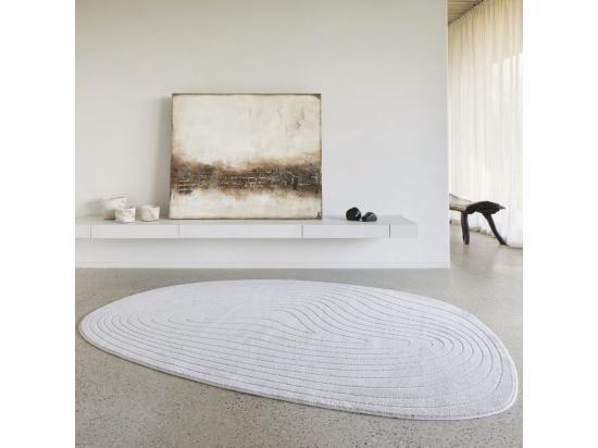 vente unique Elliott I - Tapis contemporain de forme organique - Écru - 200x290cm