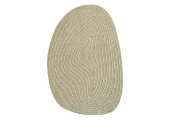 Vente Unique Elliott II - Tapis Contemporain De Forme Organique - Beige - 160x230cm