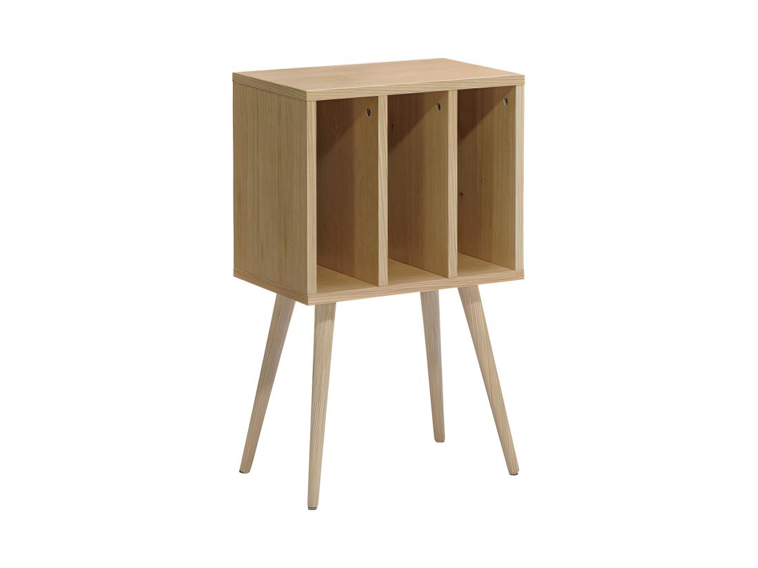 vente unique Elvdal - Meuble de rangement vinyles en bois : Couleur - Bois clair