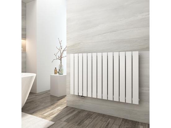 vente unique EMKE Radiateur à Eau Chaude Radiateur plat seule couche connexion centrale Montage mural vertical design Blanc 63x100cm