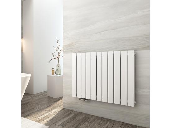 vente unique EMKE Radiateur eau chaude en acier Tube Plat Radiateur Mural Blanc 63x85cm 1136W Double Couche