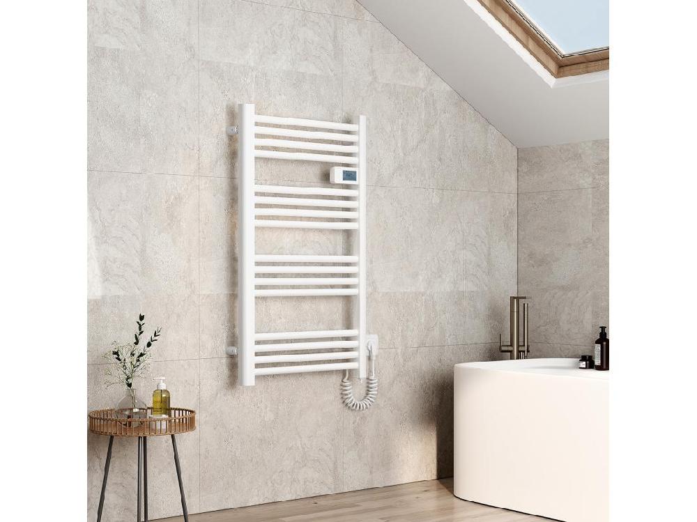 vente unique EMKE Sèche-serviette électrique Aluminium Commande tactile Température réglable - 960 x 540 mm Blanc 500W