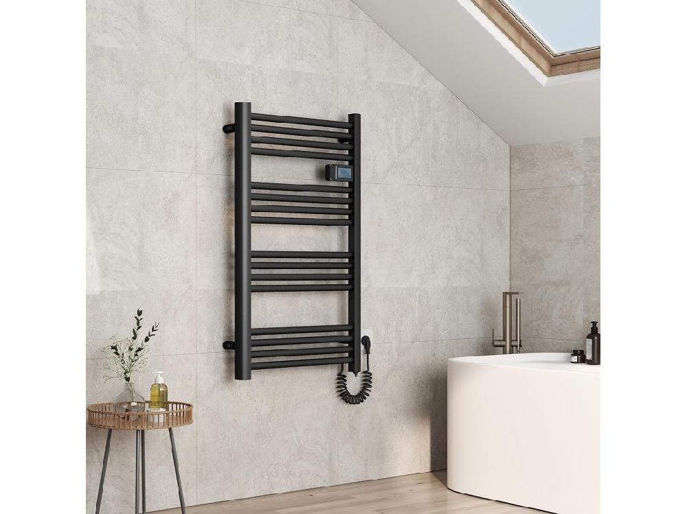 vente unique EMKE Sèche-serviette électrique Aluminium Commande tactile Température réglable - 960 x 540 mm Noir 500W