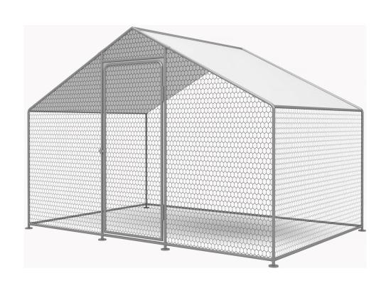 vente unique Enclos à poules 6 m² parc grillagé 2 x 3 x 2 M acier galvanisé