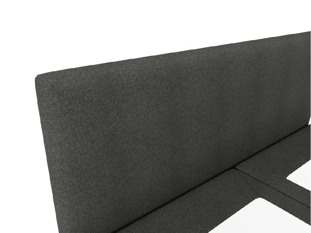 Vente Unique Ensemble Complet Boxspring Tête De Lit + Sommier + Matelas + Surmatelas - 180 X 200 Cm - Tissu - Anthracite - ONAN De YSMÉE