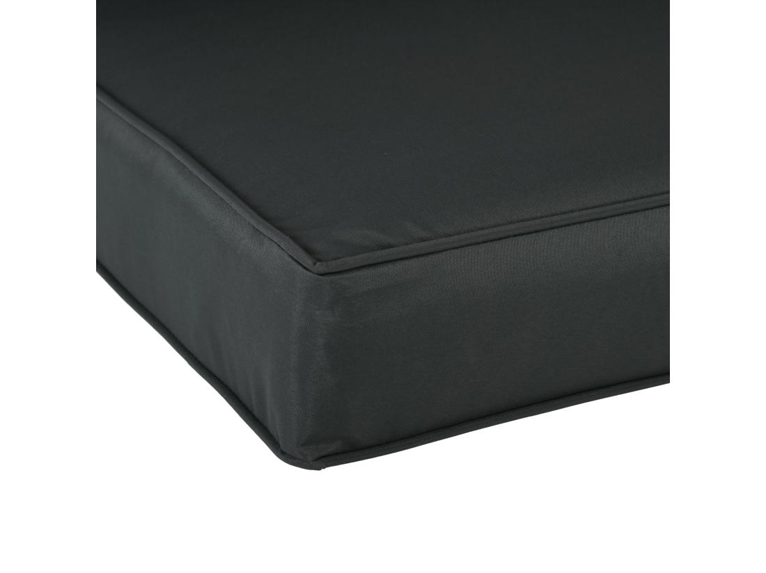 Vente Unique Ensemble De 3 Coussins D'extérieur - Coussin D'assise 2 Coussins Dossier - Déhoussables Gris