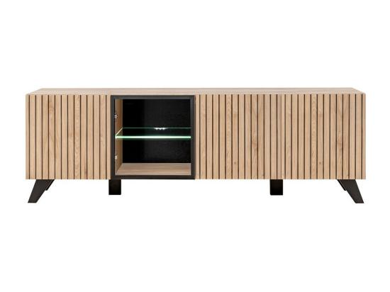 Vente Unique Ensemble De 4 Meubles De Salon NIELSEN – Chêne Et Noir