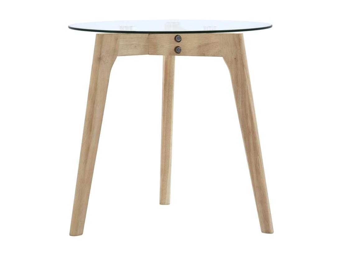Vente Unique Ensemble De Tables D'appoint 2 Pièces Verre Trempé
