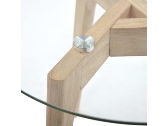Vente Unique Ensemble De Tables D'appoint 2 Pièces Verre Trempé
