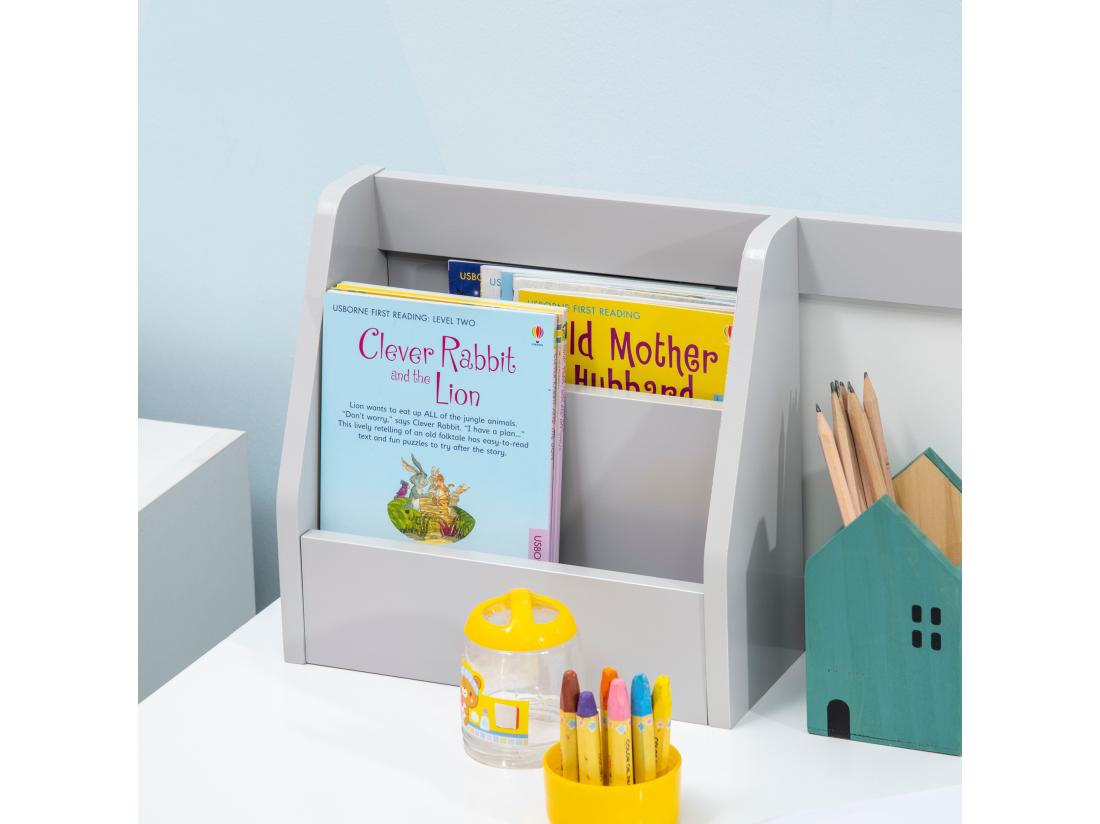 Vente Unique Ensemble Table Et Chaise Pour Enfant Gris Avec Tableau Blanc - Bureau Pour Enfant +5 Ans - 90L X 45l X 85H Cm