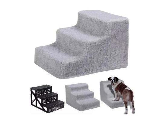 Vente Unique Escalier Pour Chat Rampe Arbre à Chats Escaliers Pour Chiens à 3 Marches Avec Housse En Peluche Lavable Pour Animaux De Compagnie