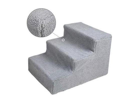Vente Unique Escalier Pour Chat Rampe Arbre à Chats Escaliers Pour Chiens à 3 Marches Avec Housse En Peluche Lavable Pour Animaux De Compagnie
