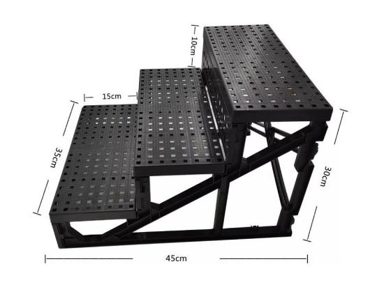 vente unique Escalier pour chat rampe arbre à chats Escaliers pour Chiens à 3 Marches avec Housse en Peluche Lavable pour Animaux de Compagnie