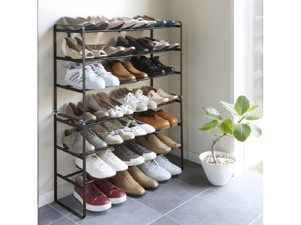 vente unique Etagère à chaussures extensible 3 niveaux - L41-70 cm