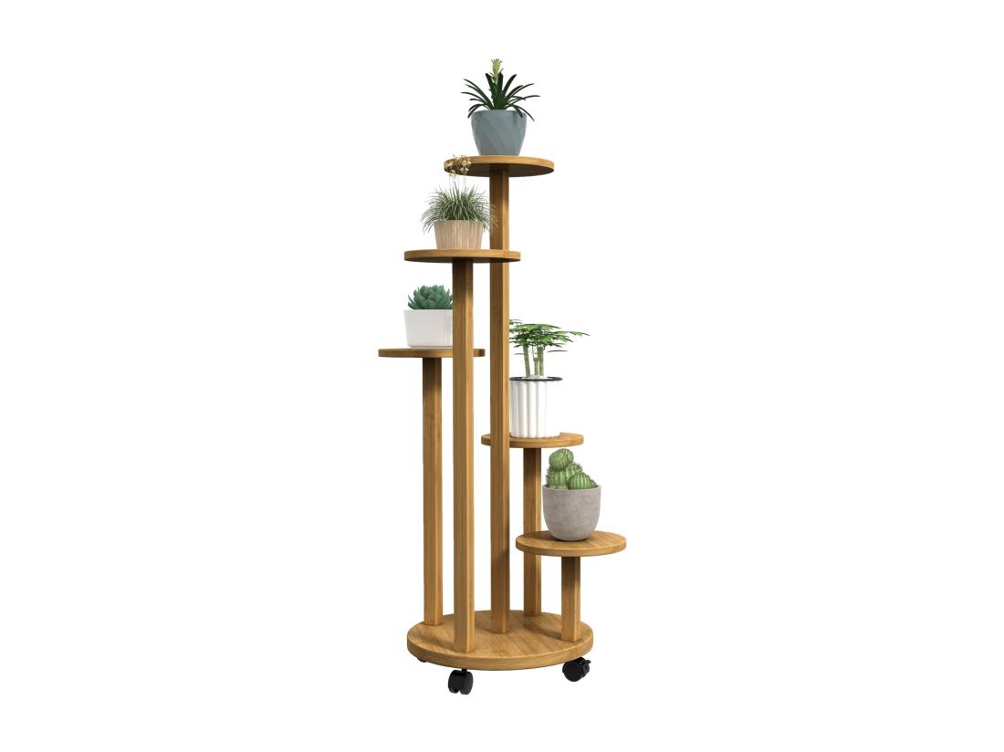 Vente Unique Étagère à Plantes Support à Plantes 5 Niveaux Bambou