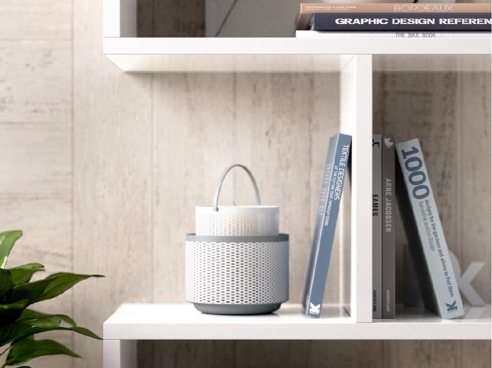 Vente Unique Etagère Basse TOMINI - 3 Cases - Coloris : Blanc