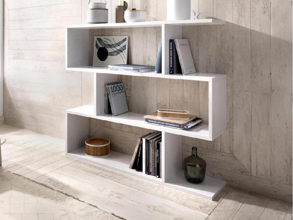 vente unique Etagère basse TOMINI - 3 cases - Coloris : Blanc