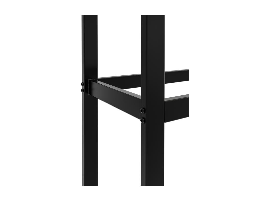 Vente Unique Etagère Bois De Cheminée - Métal - 50 X 25 X 150cm - Noir - Morson