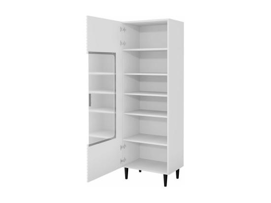 Vente Unique Étagère Comfivo Mavmono 107 Fermé|Avec Des Portes MDF|Stratifié|Verre 180x60x40cm