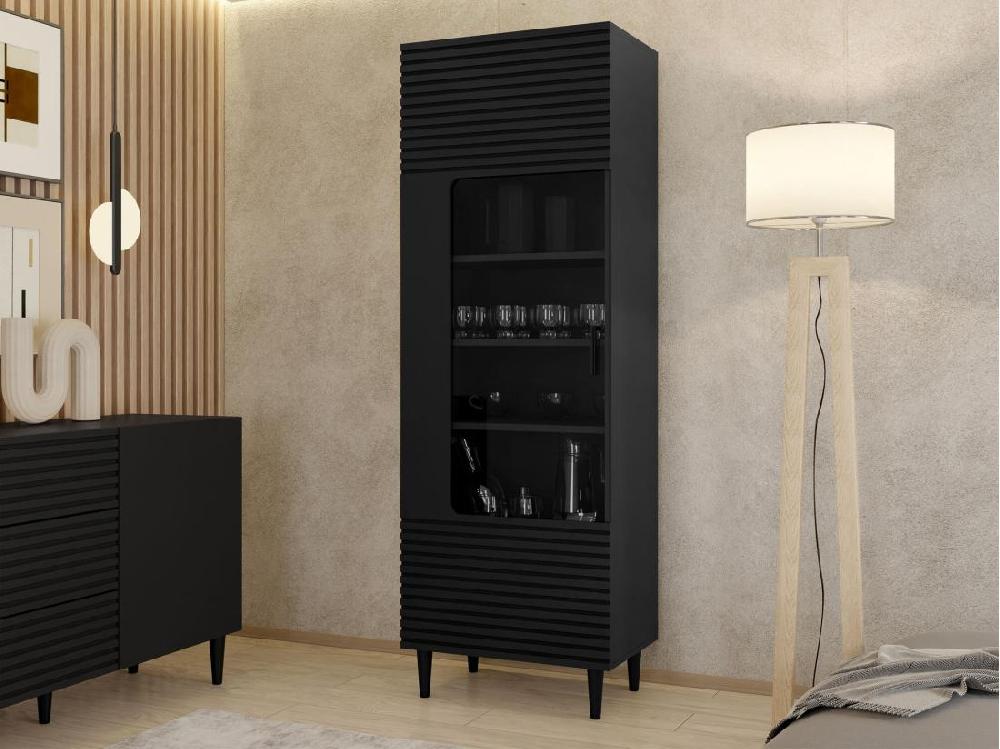 vente unique Étagère Comfivo Mavmono 107 Fermé|Avec des portes MDF|Stratifié|Verre 180x60x40cm